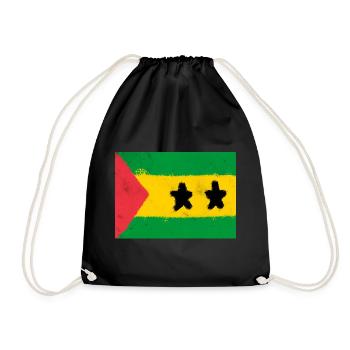 Drapeau de São Tomé-et-Príncipe - Sac de sport léger - noir - Devant