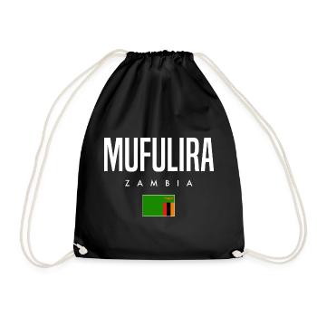 Mufulira Sambia - Turnbeutel - Schwarz - Vorne