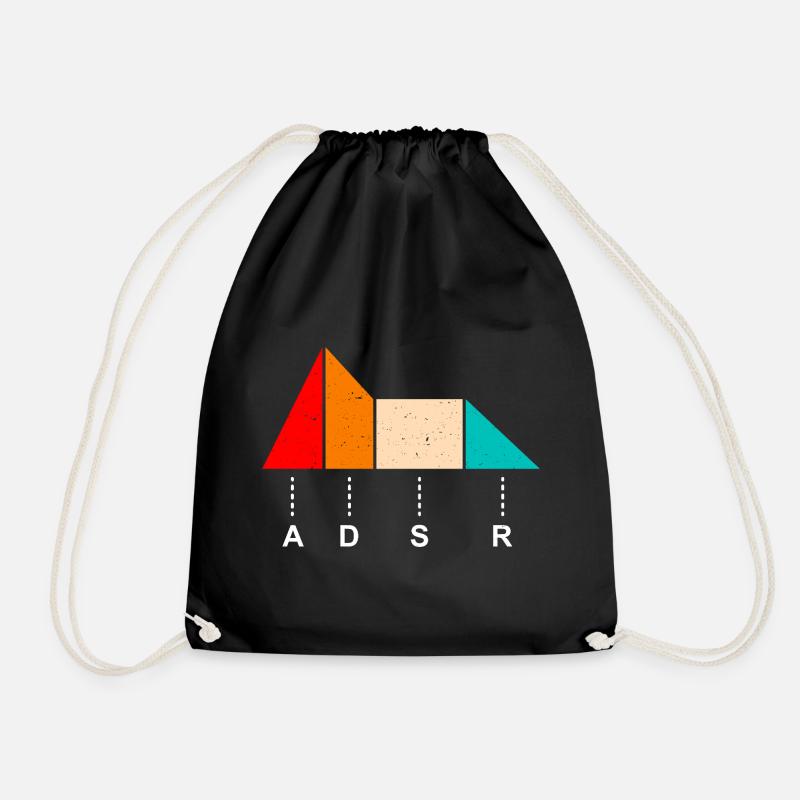 ADSR Sound Hüllkurve Synthesizer Envelope Klang - Drawstring Bag - black