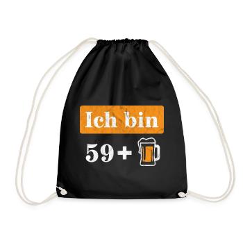 J’ai 59 ans et je fête mes 60 ans - Sac de sport léger - noir - Devant