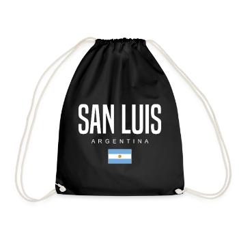 San Luis Argentina Argentinian - Drawstring Bag - black - Front