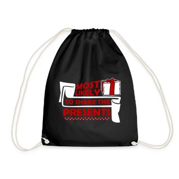 Le plus susceptible de secouer les cadeaux Noël Fun - Sac de sport léger - noir - Devant
