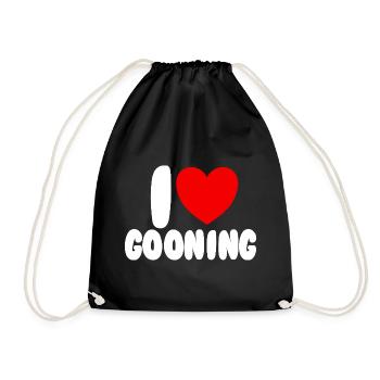 Ich liebe Gooning. Ich liebe Gooning. - Turnbeutel - Schwarz - Vorne