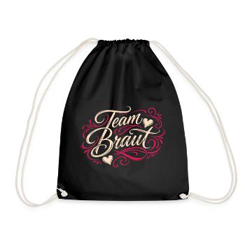 Team Bridal T-Shirt Bachelor Party Women Bachelor Party - Drawstring Bag - black - Front