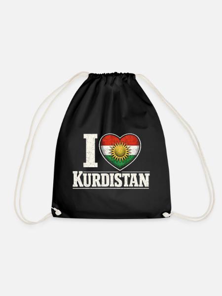 I Love Kurdistan Kurde Kurden - Turnbeutel - Schwarz