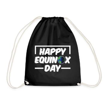 Happy Equinox Day Easter Ostara - Drawstring Bag - black - Front