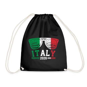 Italie 2026 Rome Colosseum Lunettes de soleil - Sac de sport léger - noir - Devant