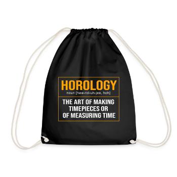 Watch Movement - Drawstring Bag - black - Front