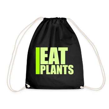 Sigle végétarien végan drôle de Eat Plants - Sac de sport léger - noir - Devant