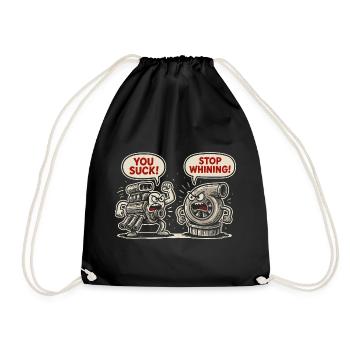 Auto You Suck Stop Whining Tuning Car Mechanic - Drawstring Bag - black - Front