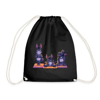 Yoga Âne Savasana Namasté Humour - Sac de sport léger - noir - Devant