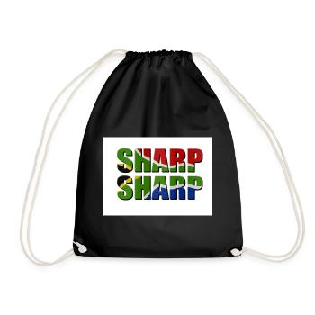 Sharp sharp  - Drawstring Bag - black - Front