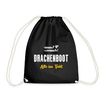 Drachenboot Team Geschenk Alle im Takt - Turnbeutel - Schwarz - Vorne