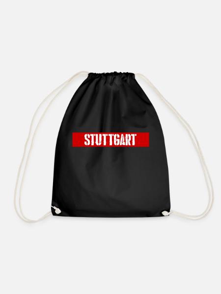 Stuttgart redstripe - Turnbeutel - Schwarz