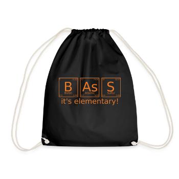 Bass-Elemente - Turnbeutel - Schwarz - Vorne