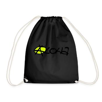 aloha - Drawstring Bag - black - Front