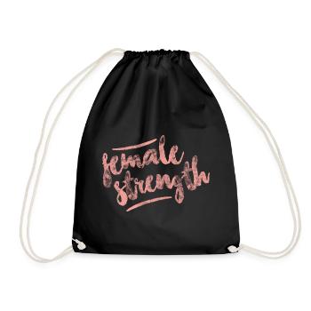 Female Strength - Drawstring Bag - black - Front
