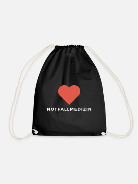 Wir lieben Notfallmedizin! - Turnbeutel - Schwarz
