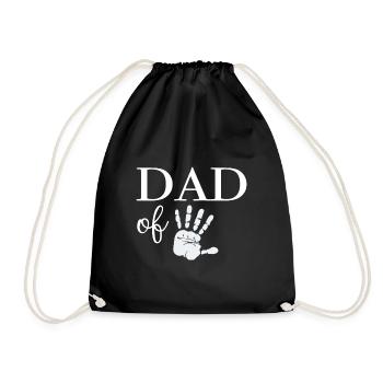 Dad of Five - Drawstring Bag - black - Front