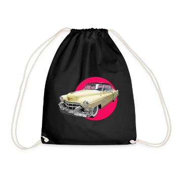 Youngtimer car adore Cadi Chevy Retro Car Oldtime - Sac de sport léger - noir - Devant