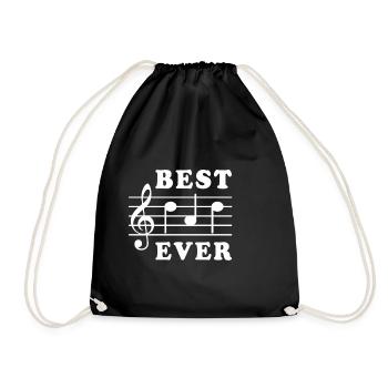 Best Dad Ever Music - Drawstring Bag - black - Front