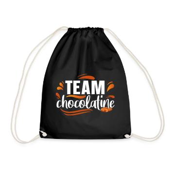 Team Chocolatine Pain Chocolat Humour Boulangerie - Sac de sport léger - noir - Devant