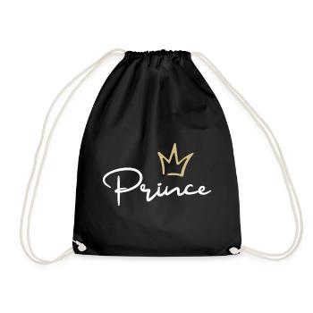 Prince Krone - Turnbeutel - Schwarz - Vorne