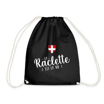 La Raclette c'est la vie blc savoie - Sac de sport léger - noir - Devant