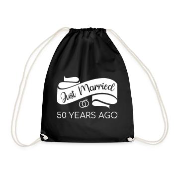 Just Married 50 Years Ago V - Drawstring Bag - black - Front