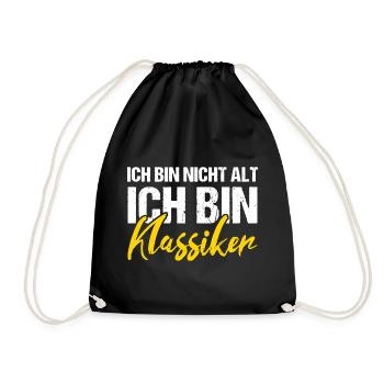 Ich bin nicht alt ich bin Klassiker - Turnbeutel - Schwarz - Vorne