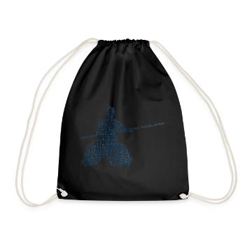 Martial Arts Aikidoka Men's Aikido Women's Fighting - Drawstring Bag - black - Front