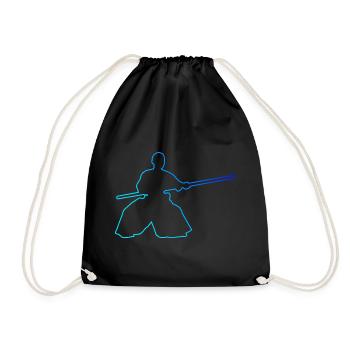 Damen Kampfsport Martial Arts Aikido Aikidoka - Turnbeutel - Schwarz - Vorne