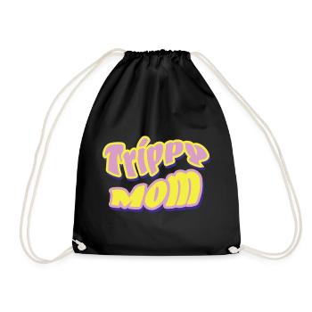 Trippy Mom Psychedelic Rock - Drawstring Bag - black - Front
