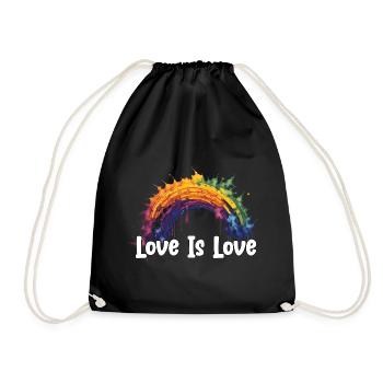 Prideful Skies LGBTQ gay pride Rainbow Love - Turnbeutel - Schwarz - Vorne