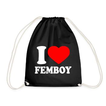 I love femboy - Sac de sport léger - noir - Devant