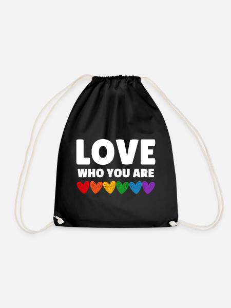 Lgbtqia. Liebe, wer du bist - Turnbeutel - Schwarz