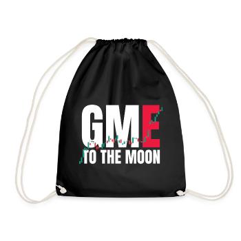 Gamestop To The Moon GME Stock Meme stock - Drawstring Bag - black - Front