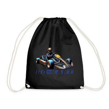 Go Kart - Drawstring Bag - black - Front