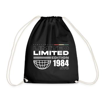 Cadeau d’anniversaire 1984 - Millésime 1984, 41e anniversaire - Sac de sport léger - noir - Devant