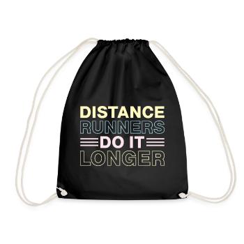 Running Distance Runners Do It Longer Marathon - Turnbeutel - Schwarz - Vorne