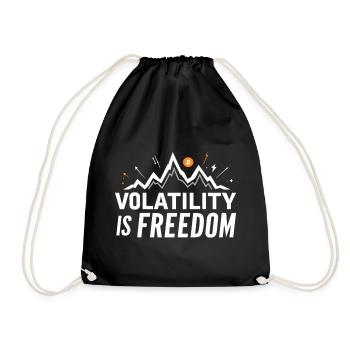 Volatility is Freedom – Bitcoin Crypto Spruch - Turnbeutel - Schwarz - Vorne