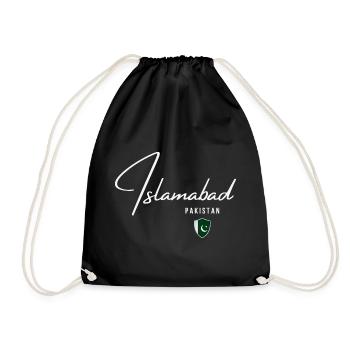 Islamabad Pakistan, Pakistani pride - Drawstring Bag - black - Front