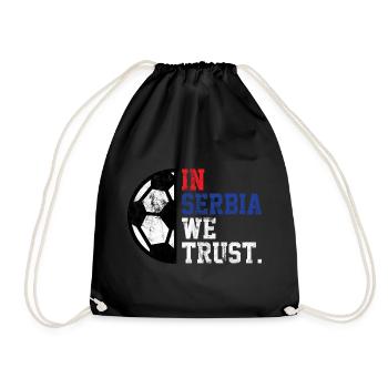 In Serbia we trust - Drawstring Bag - black - Front