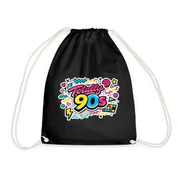 Fête à thème années 90 vintage années 90 - Sac de sport léger - noir - Devant