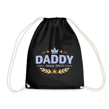 Daddy Since 2026 – Proud Dad Design - Drawstring Bag - black - Front