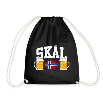 Vacances en Norvège dans les fjords de Norge Voyage en Scandinavie - Sac de sport léger - noir - Devant