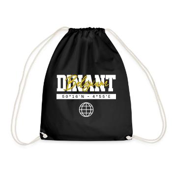 Dinant Belgien Koordinaten Reise Souvenir - Turnbeutel - Schwarz - Vorne