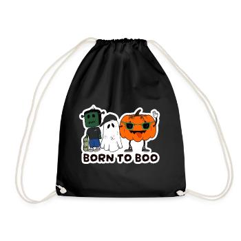 Born to Boo Halloween Crew - Turnbeutel - Schwarz - Vorne