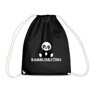 Bambus-Björn - Turnbeutel - Schwarz - Vorne