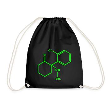 Ketamine - Drawstring Bag - black - Front
